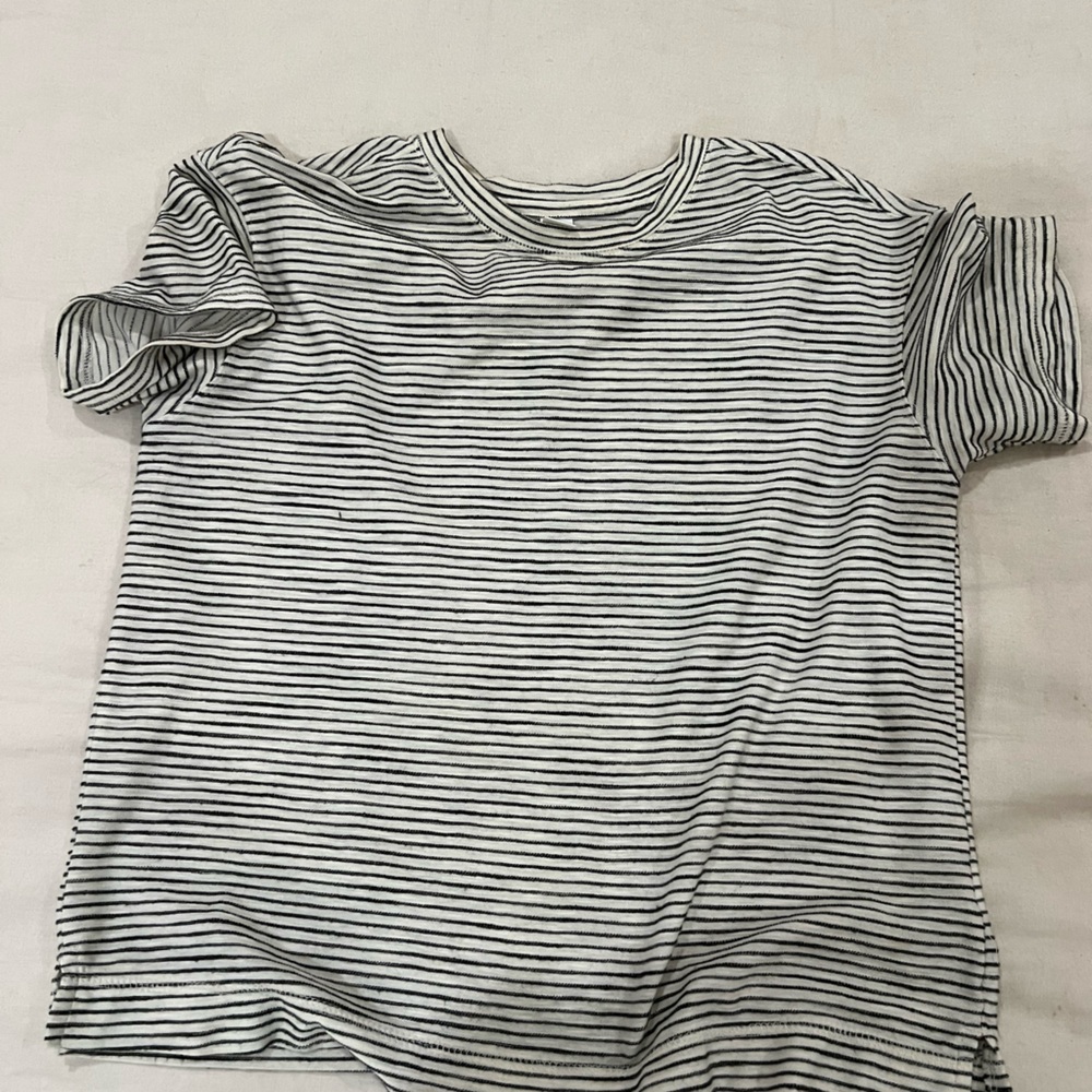 Old Navy Black and White Striped Kids Shirt